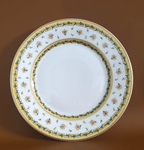 Limoges "Bougainville Yellow"" Dessert Luncheon Plate by Raynaud & Co.