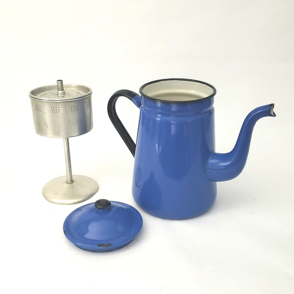 French Enamelware Coffee Pot - Goose Neck Spout – Fluffernutter